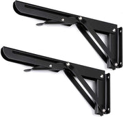 Supporti di fissaggio per parete opaccionali per carichi pesanti - set di 2 - Acciaio inossidabile - 25 cm - Fissaggio alla parete - Spaziale - Fai da te - Triangolare - Tavolo - Libreria - Mobili - 25 kg di carico