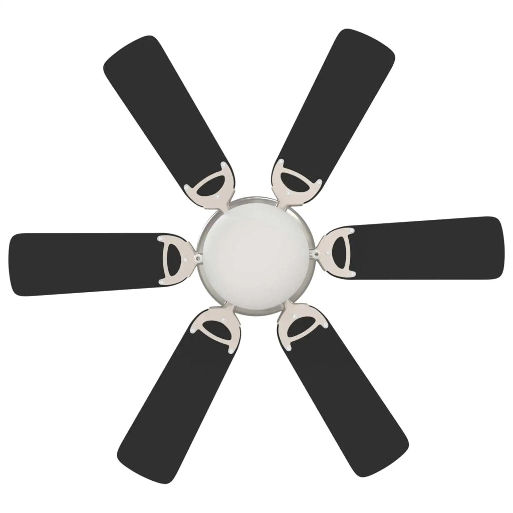 Ventilatore da soffitto con luce Ø 82 cm Nero 42035662