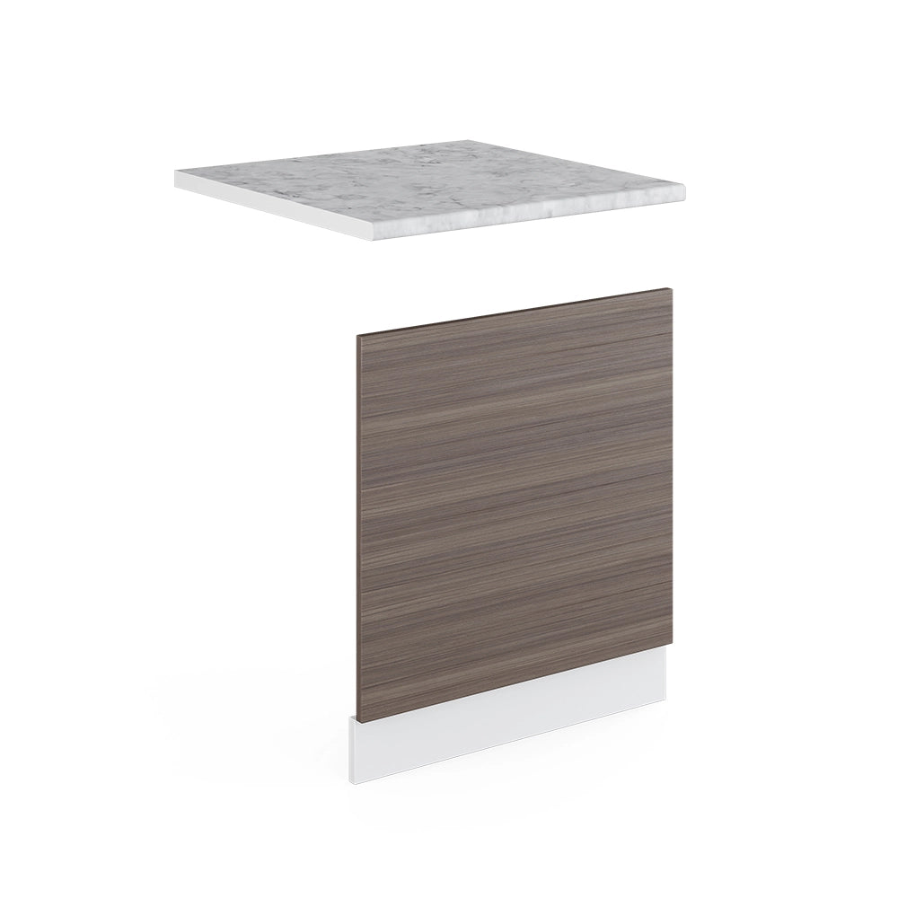 Pannello frontale R-Line Grigio nobile/Bianco 60 cm, PL Marmo Vicco