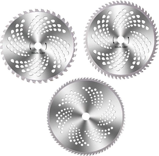 Kit di sostituzione per sega a erba 3 pezzi - Acciaio laminato - 40/60/80 denti - Lame di ricambio - Adatto per sega bosch - Alta qualità