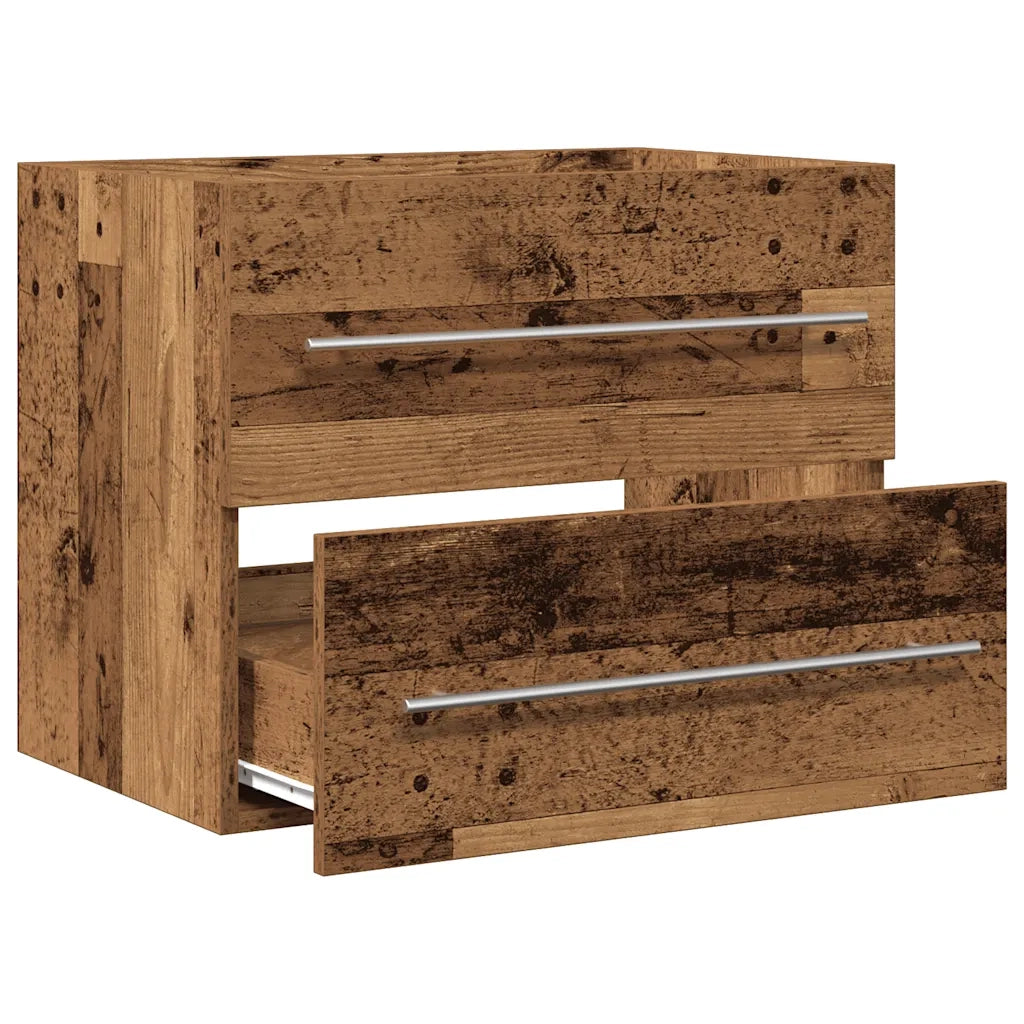 vidaXL Mobile Lavabo da Bagno Legno Antico 60x38,5x48 cm in Truciolato