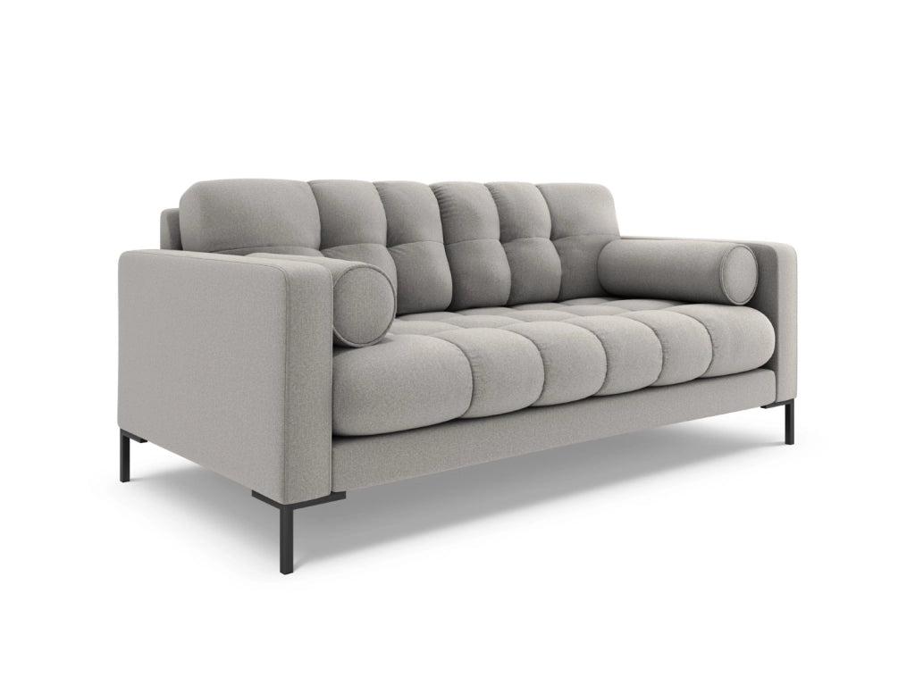 Cosmopolitan Design - Divano "Bali" 3 posti in tessuto strutturato grigio chiaro 