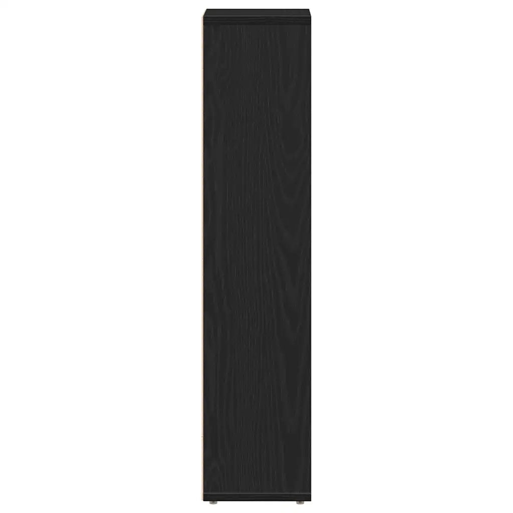 Mobile da Bagno con Portarotolo Nero 20,5x20x90 cm 858507