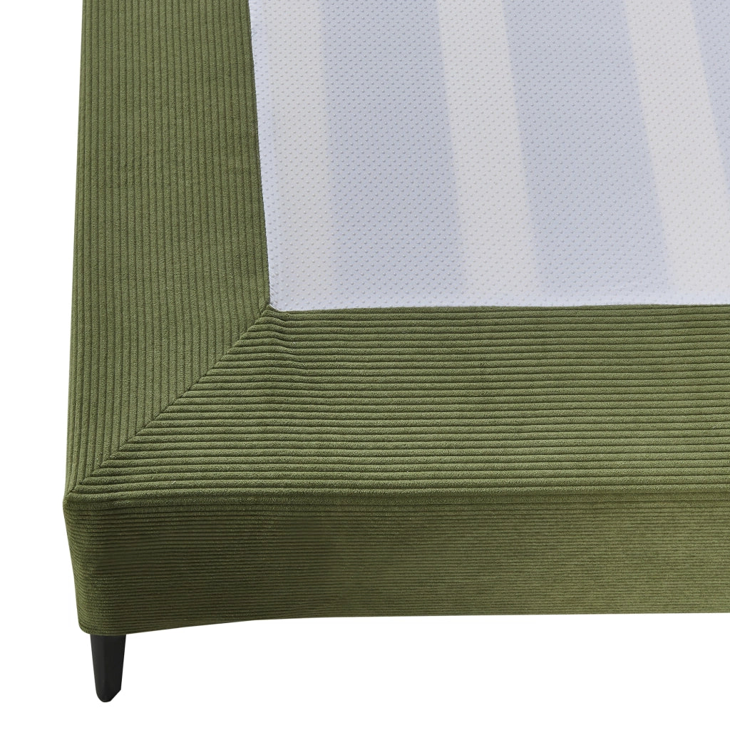 Letto Matrimoniale Lilla 180x200 cm con Fodera Protettiva - Verde [en.casa]