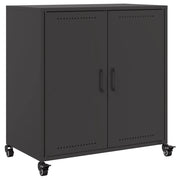 Credenza | Madia | Buffet da pranzo | Armadio da pranzo Nera 68x39x72 cm in Acciaio