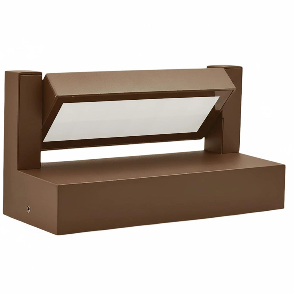 Applique da parete per esterno LED 21W IP65 CCT da 3000K a 6500K orientabile luce muro giardino balcone ingresso COLORE MARRONE