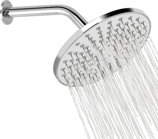 Set di Testa Doccia con Braccio Regolabile e Funzione di Risparmio Acqua