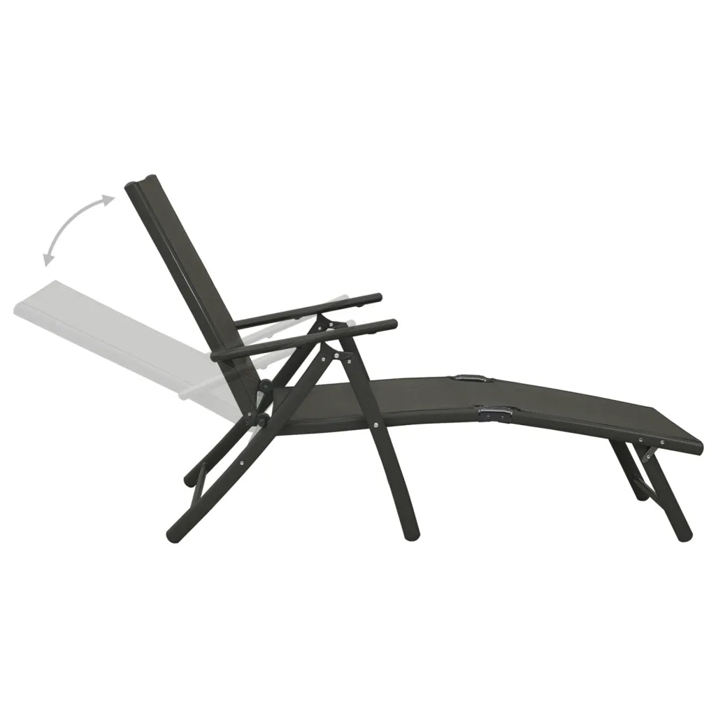 Set Divani da Giardino 3 pz in Textilene e Alluminio Nero 312198