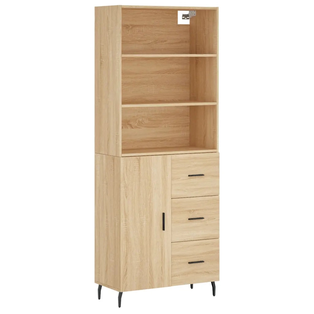 Credenza Rovere Sonoma 69,5x34x180 cm in Legno Multistratocod mxl 125720