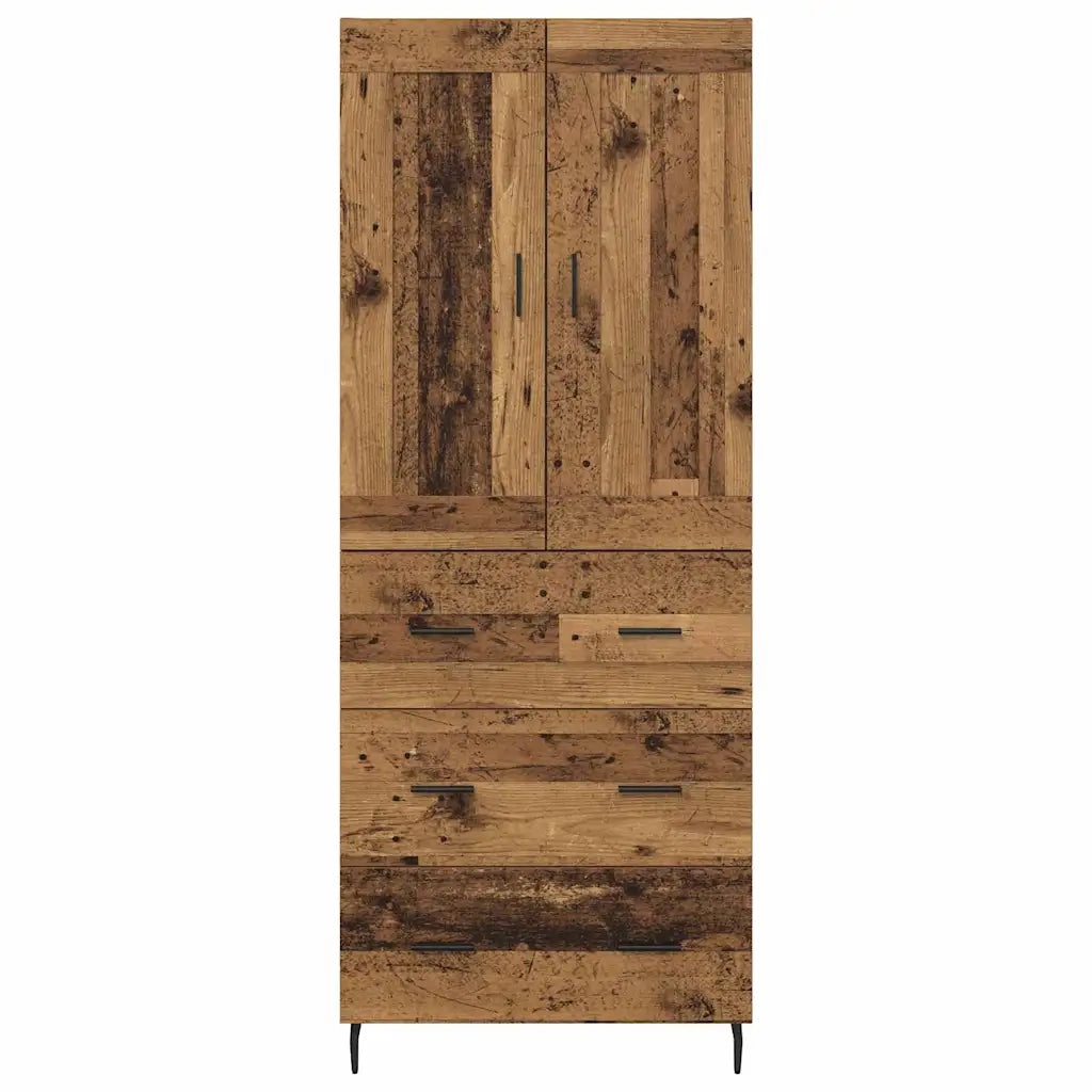 Credenza con cassetto 2 pcs Legno vecchio Legno multistrato