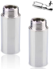 Verlengstuk per rubinetto in acciaio inossidabile di alta qualità - 1/2 pollice - con getto di doccia - riscaldamento - acqua potabile - resistente alle alte pressioni