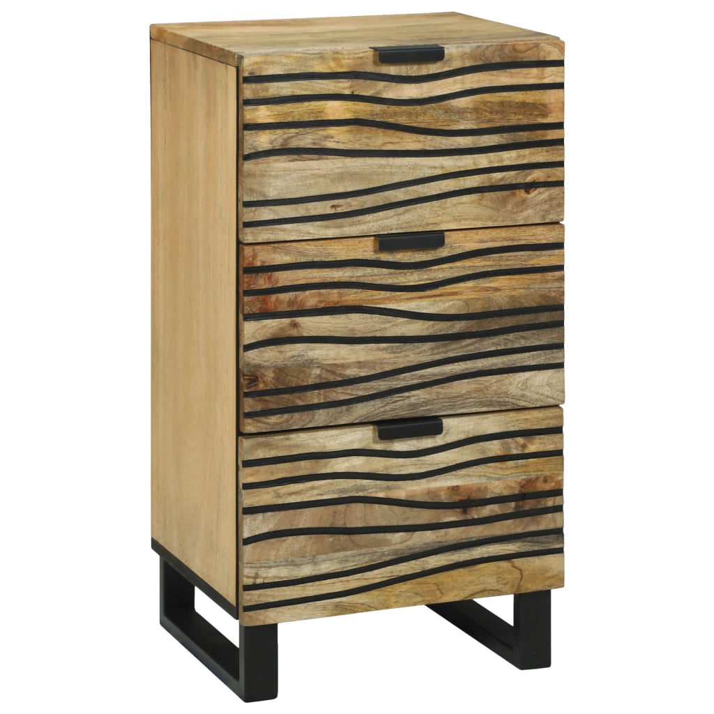 Sideboard 40x33.5x75 cm in Legno Massello di Mango e Legno Ingegnerizzato