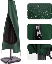 Copertura protettiva per ombrelloni - impermeabile per ombrelloni da 2-4 m - 190 x 25 x 50 cm - con cerniera a zip e corda regolabile