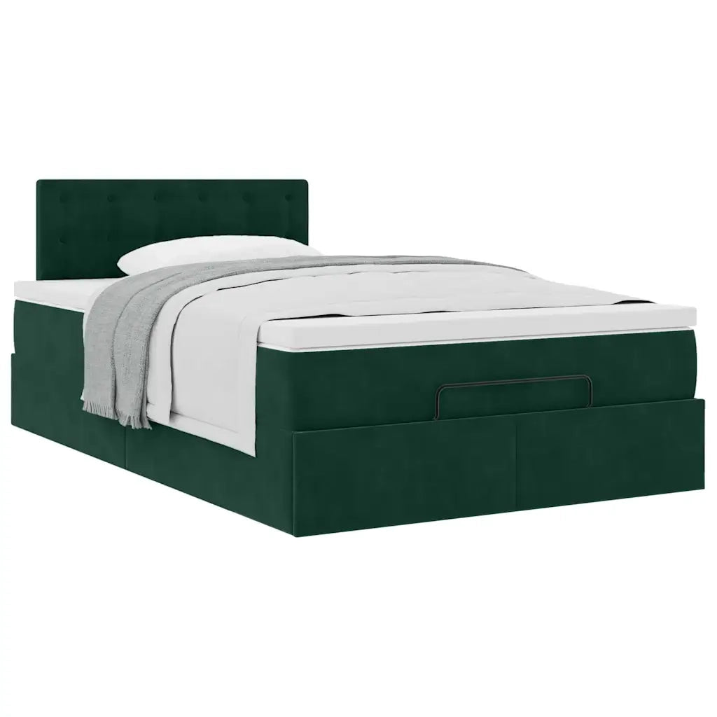 Struttura Letto Pouf con Materasso 120x200 cm Velluto 3311912