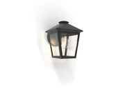 Applique esterna Lutec ZAGO nera E27 IP44 alluminio