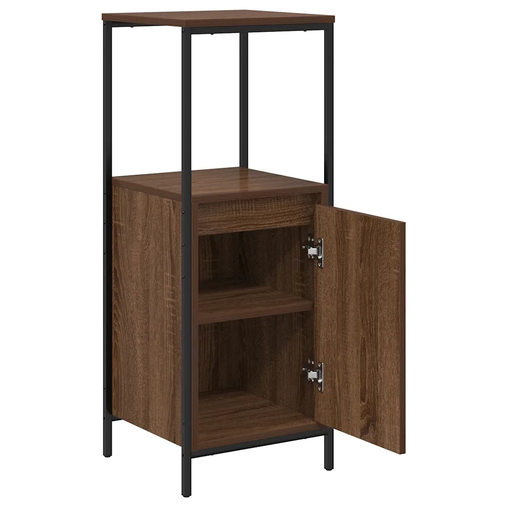 vidaXL Mobile da Bagno con Ripiani Rovere Marrone 36x35x95 cm
