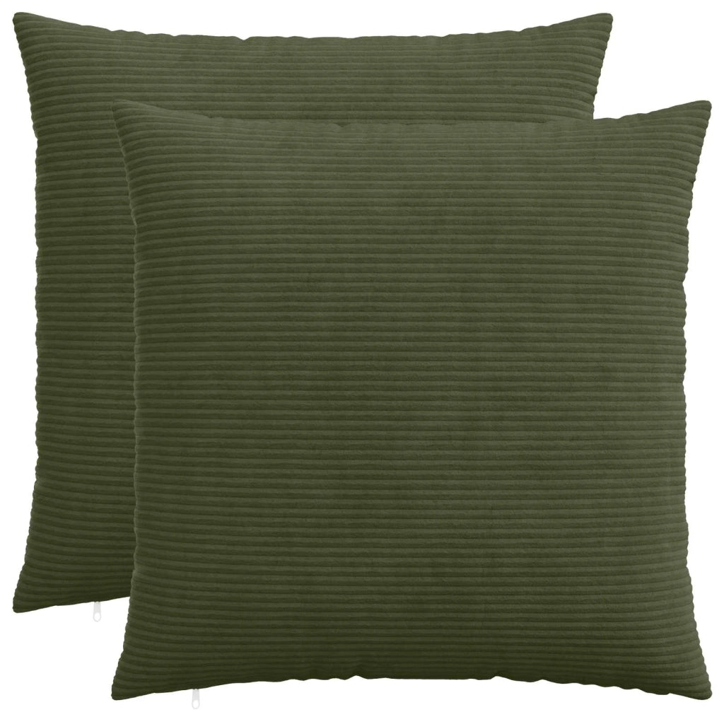 Federa 2 pcs HEERLEN Verde 80 x 80 cm corduroy 913601