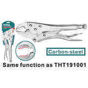 PINZA GRIP AUTOBLOCCANTE REGOLABILE GANASCE CONCAVE A SCATTO 250mm TOTAL TOTTHT191003