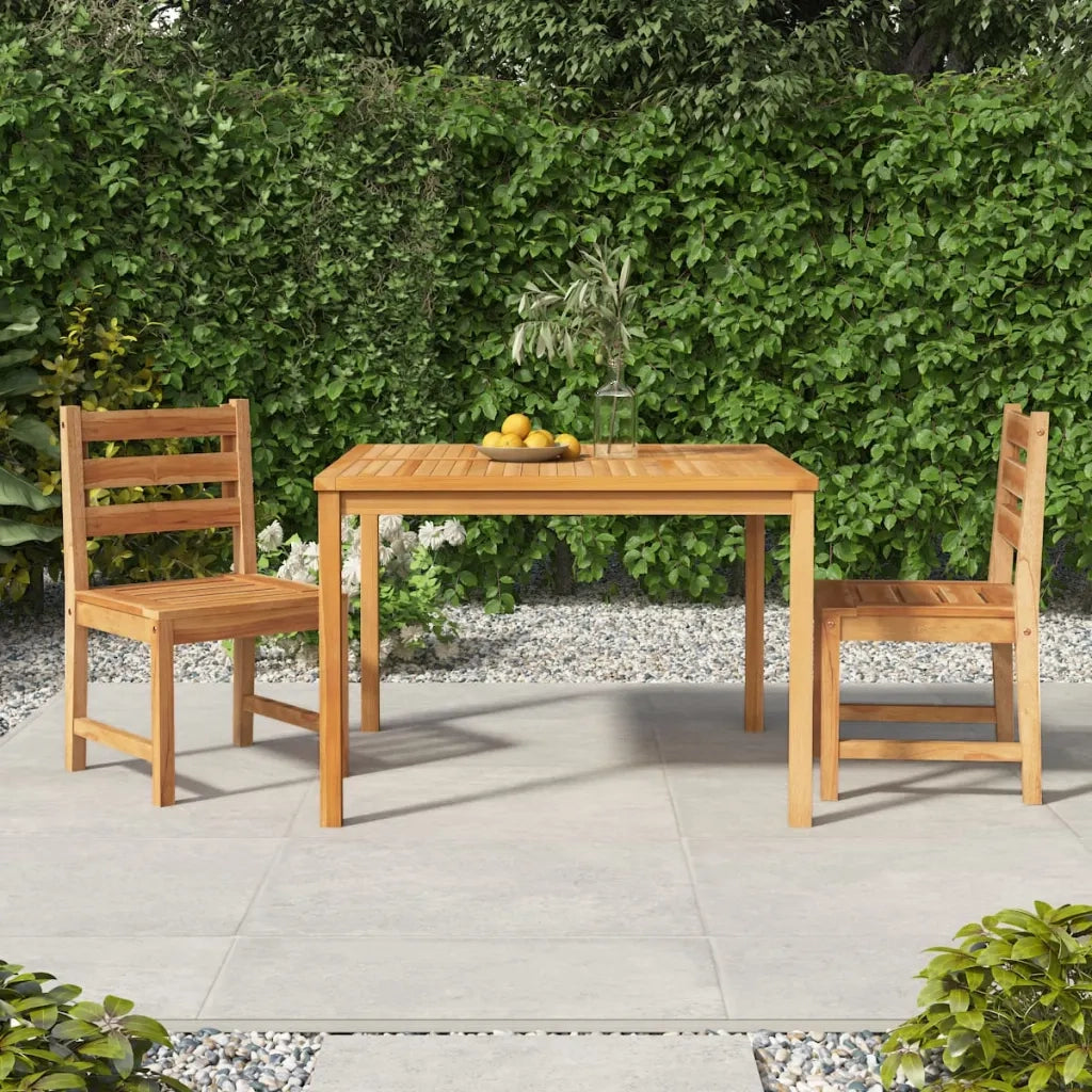 Set da Pranzo per Giardino 3 pz in Legno Massello di Teak cod mxl 78108