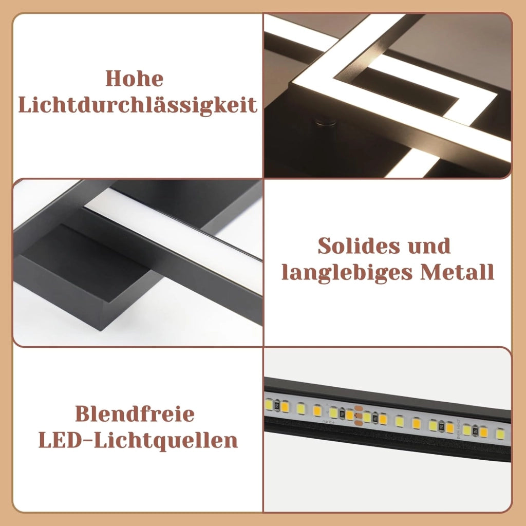 ZMH Lampada da soffitto plafoniera LED moderna 24W design elegante per camera letto corridoio