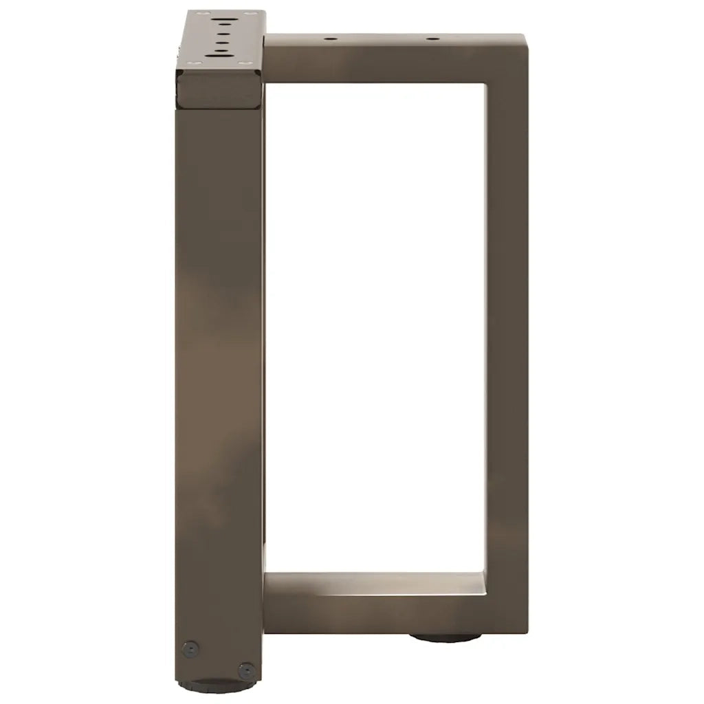 Gambe per Tavolino da CaffÃ¨ a Forma di T 2 pz Nere 28x25x(42-43) cm Acciaio