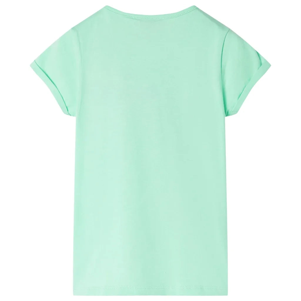 Maglietta da Bambina Verde Brillante 104 10735
