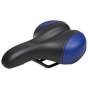Sella per bicicletta larga 25 x 23 cm con molle, ideale per biciclette da città/mountain bike Nero / Blu Avizar