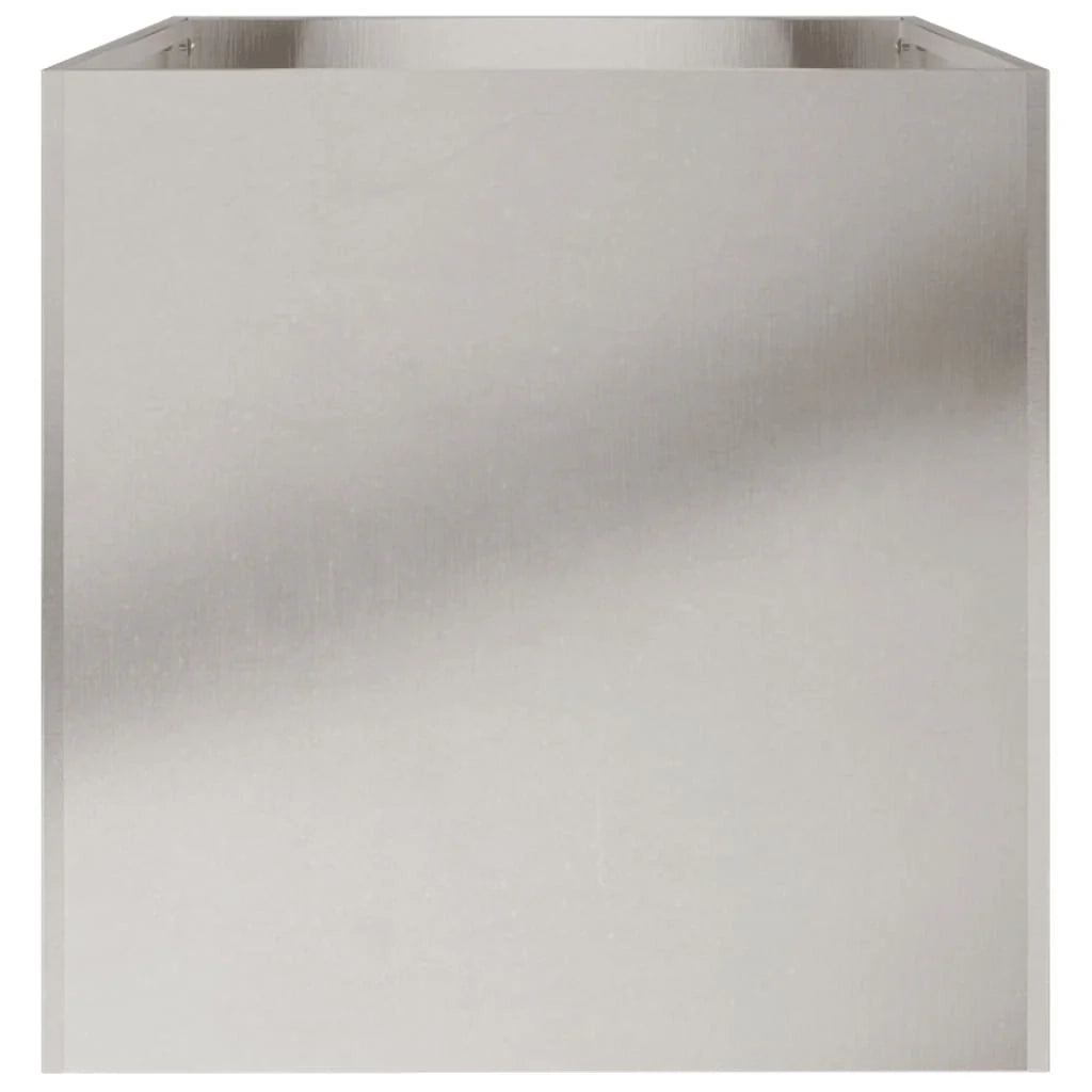 Vassoio per fioriera aiuola rialzata piante fiori terrazza giardino argento 62 x 40 x 39 cm acciaio inossidabile argento 02_0038077