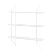 Scaffale dal design senza tempo per soggiorno/camera da letto mobiletto portaoggetti da parete 100 x 80 x 21 cm bianco 03_0011304