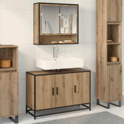 Mobile da Bagno con porta Rovere artigianale 90 x 33 x 60 cm 883618