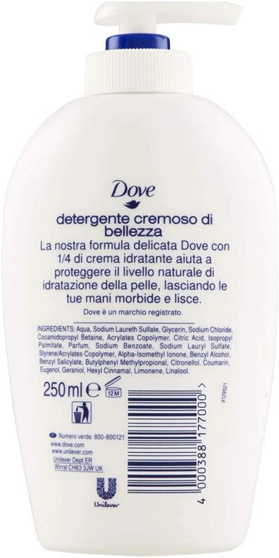 DOVE SAPONE LIQUIDO IDEALE PER MANI E VISO IN CONFEZIONE DA 250 ML ORIGINAL
