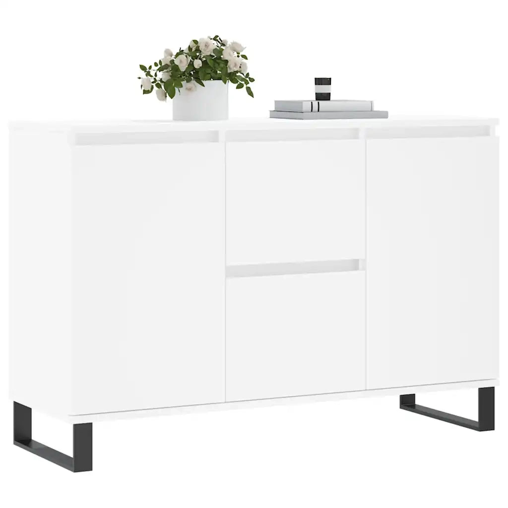 Credenza Bianca 101,5x35x70 cm in Legno Multistrato 827212