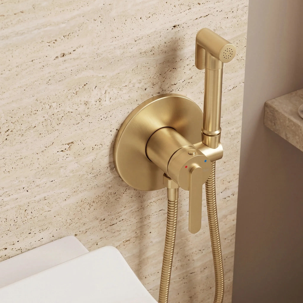 Rubinetto Bidet Rea Ontario Brush Gold