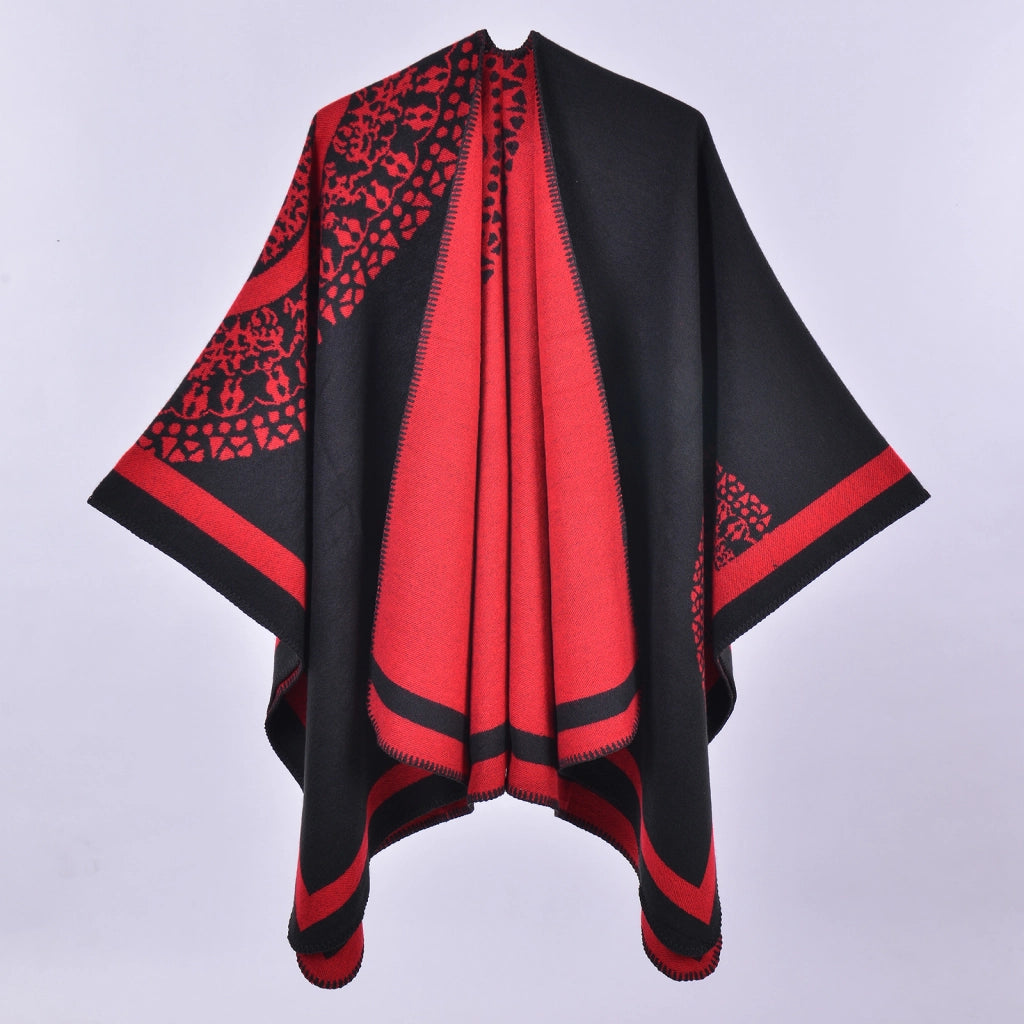 Sciarpa double face, in classico cashmere, mantella/scialle versatile e semplice