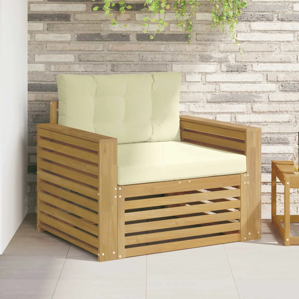 Divano da esterno-Divano da Giardino Poliestere Bianco 147515
