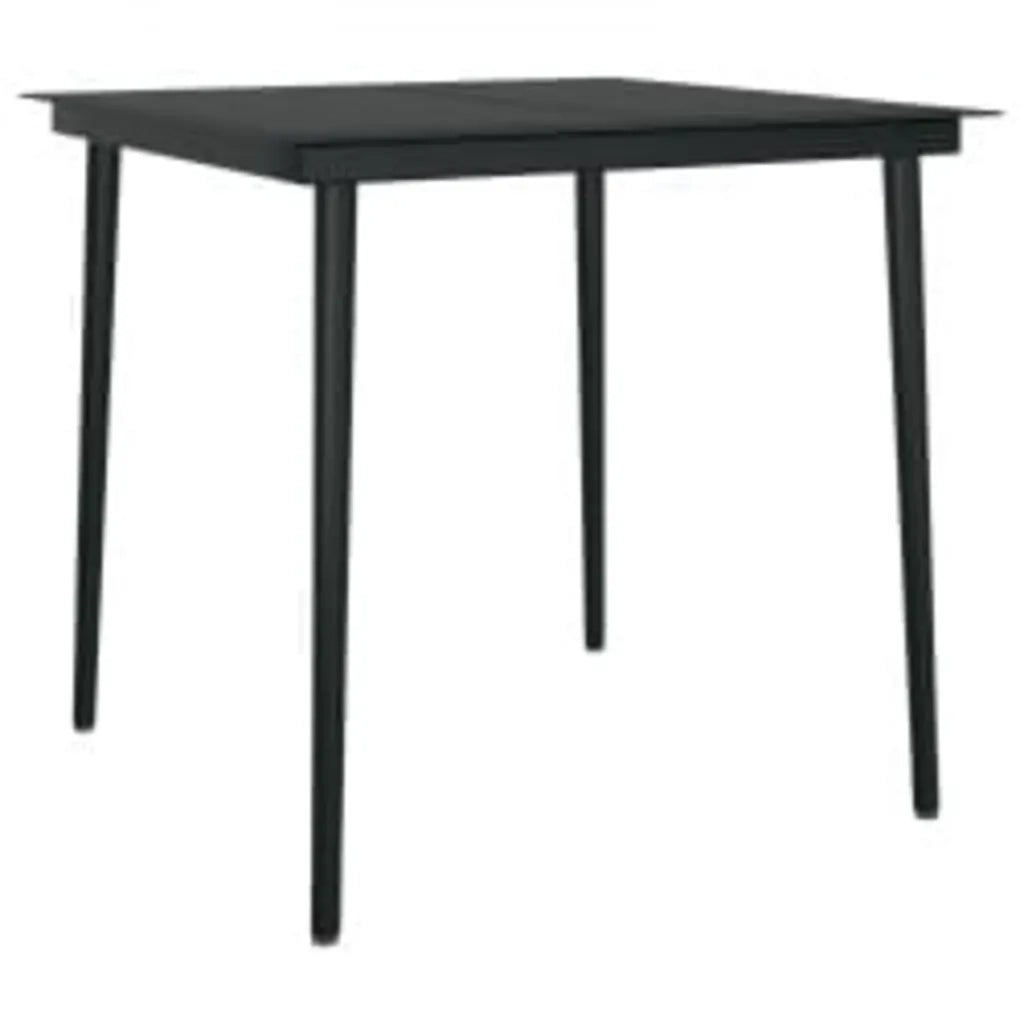 Set da Pranzo da Giardino 5 pz con Cuscini Grigio e Nero 3099348