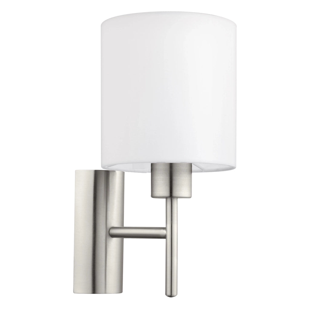Applique Moderna Pasteri Acciaio Nichel Satinato Luce E27 Ip20