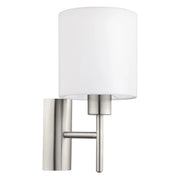 Applique Moderna Pasteri Acciaio Nichel Satinato Luce E27 Ip20