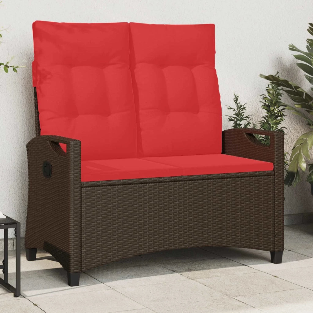 Panchina da giardino Marrone e Rosso 105 x 60 x 112 cm
