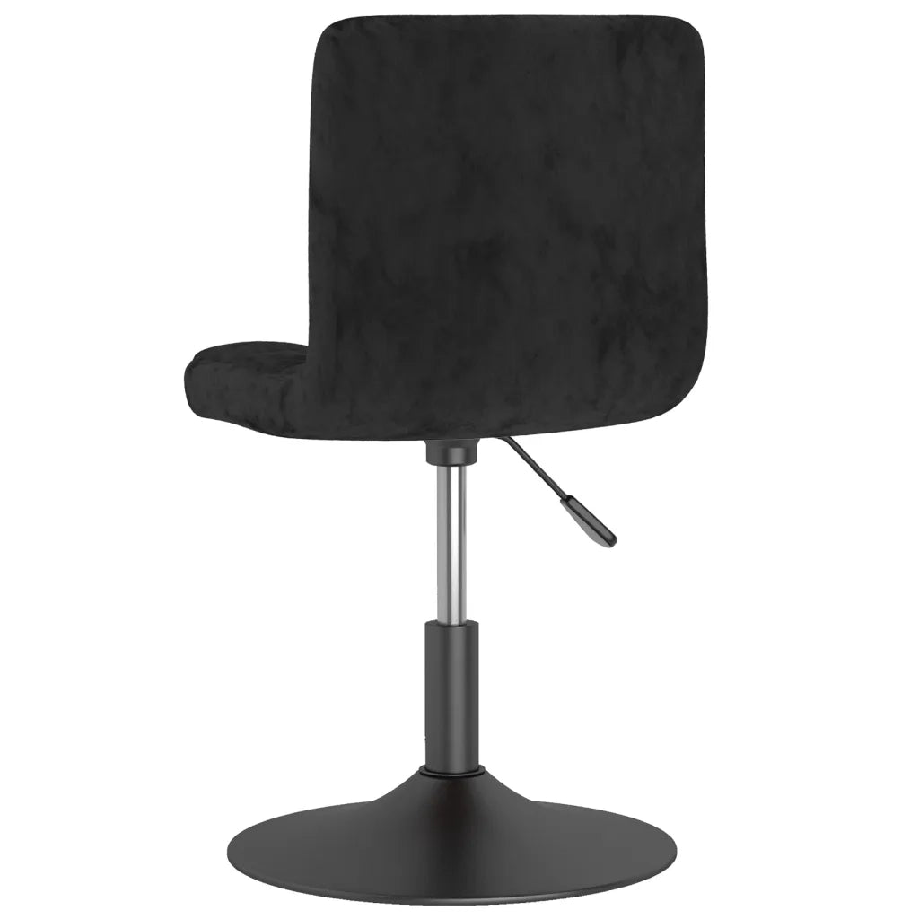 vidaXL Sgabello da Bar Girevole Nero in Velluto