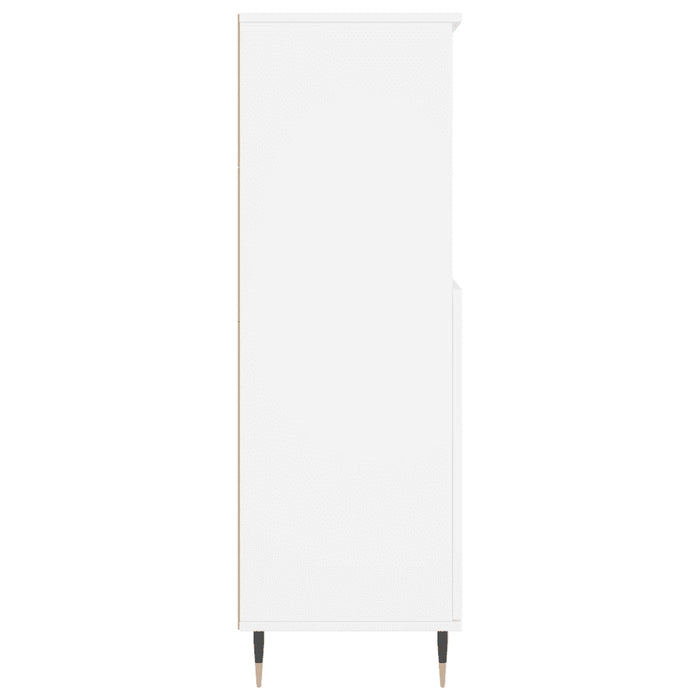 Credenza Alta Bianca 60x36x110 cm in Legno Multistrato 831476