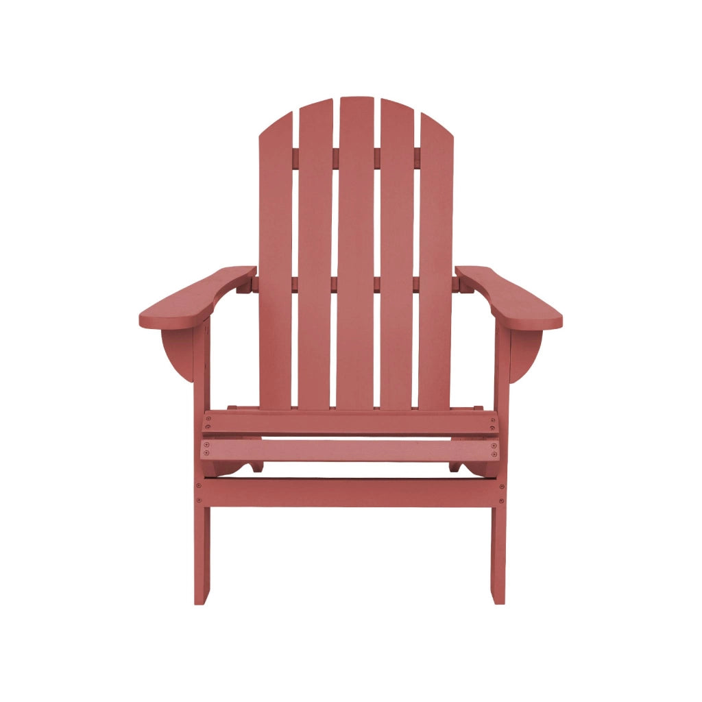 Poltrona in legno di acacia con braccioli, terracotta