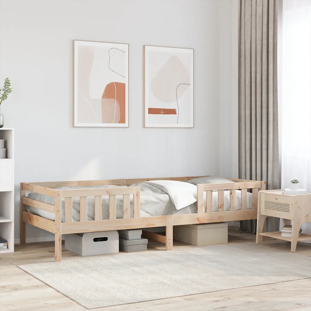 Letto senza Materasso 75x190 cm in Legno Massello Pino