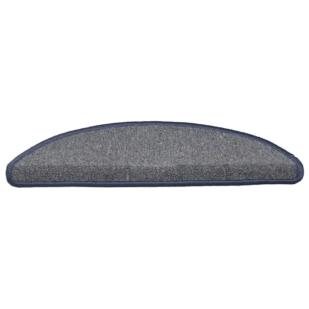 Tappetini per scale 30 pz | Gradini per Scale 56x17x3 cm grigio chiaro e blu semicircolari