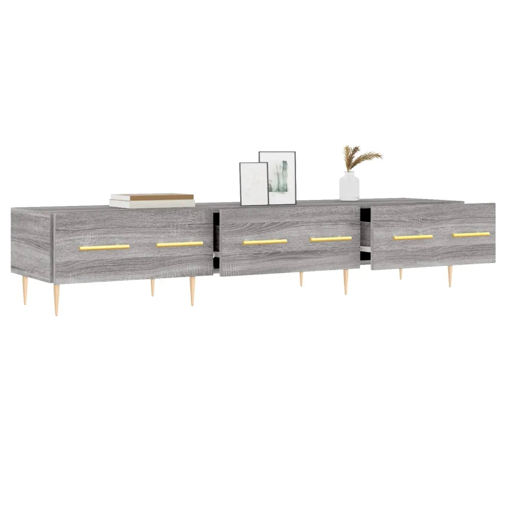 Mobile Porta TV Grigio Sonoma 150x36x30 cm in Legno Multistrato