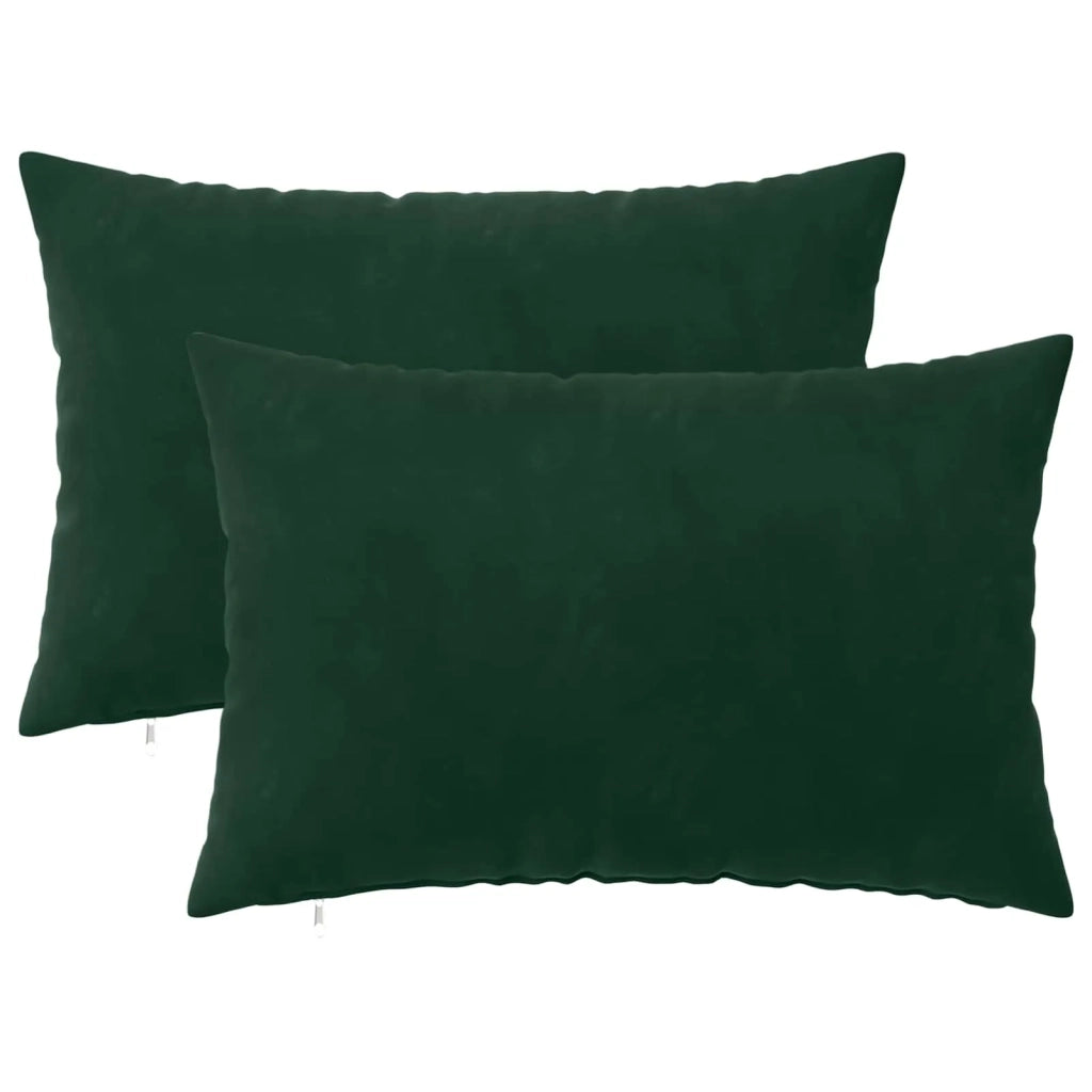 Cuscino con cuscino HEERLEN 2 pz Verde Scuro Velluto 927704