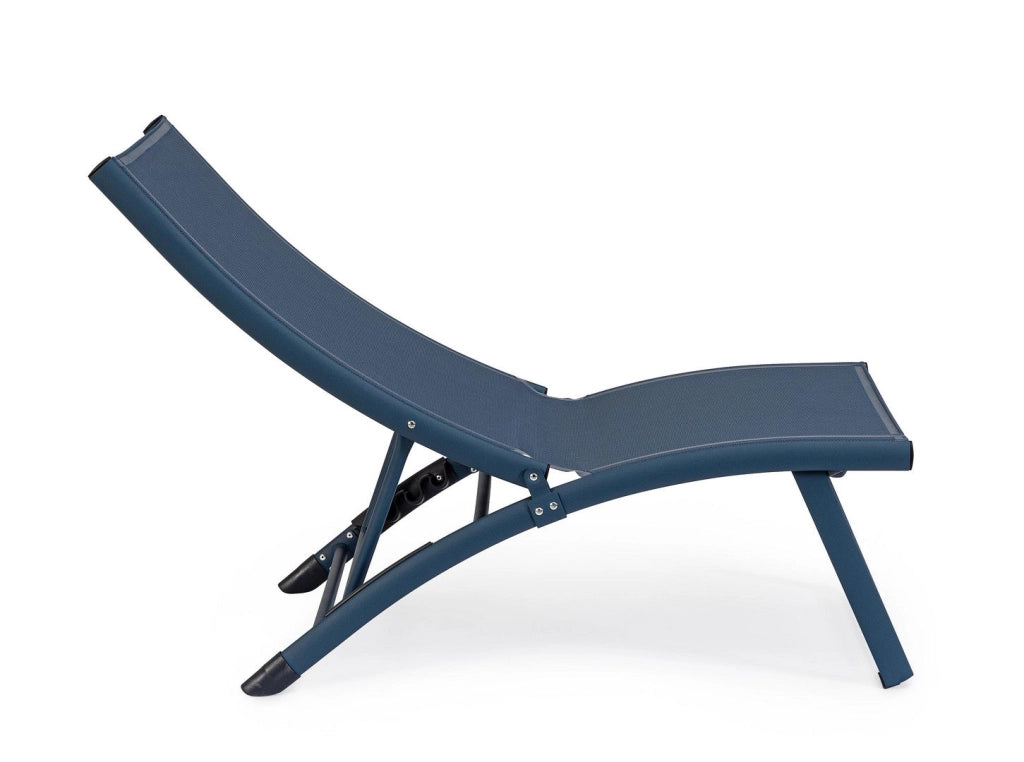 Set 2 Poltrone da Giardino 53x166,5x90 cm in Alluminio Taylor Navy