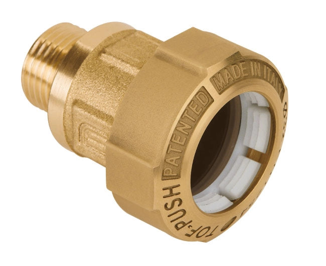 RACCORDO DRITTO MASCHIO IN OTTONE TOF-PUSH ø32X1   EFFEBI S.P.A.
