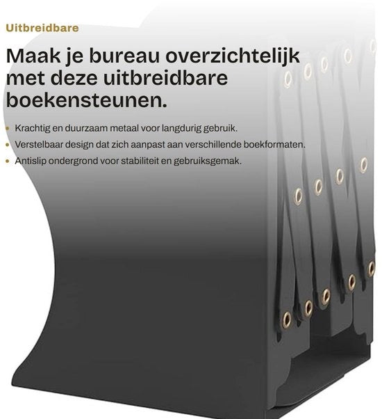Supporto per libri regolabile - Supporto per libri in metallo - Organizzatore per ufficio con antiscivolo - Supporto per libri da tavolo - Dimensioni 19,5 x 14,6 cm