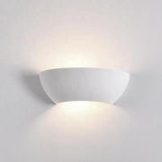 Applique in gesso design moderno con forma ellisse attacco per lampadine Led R7S